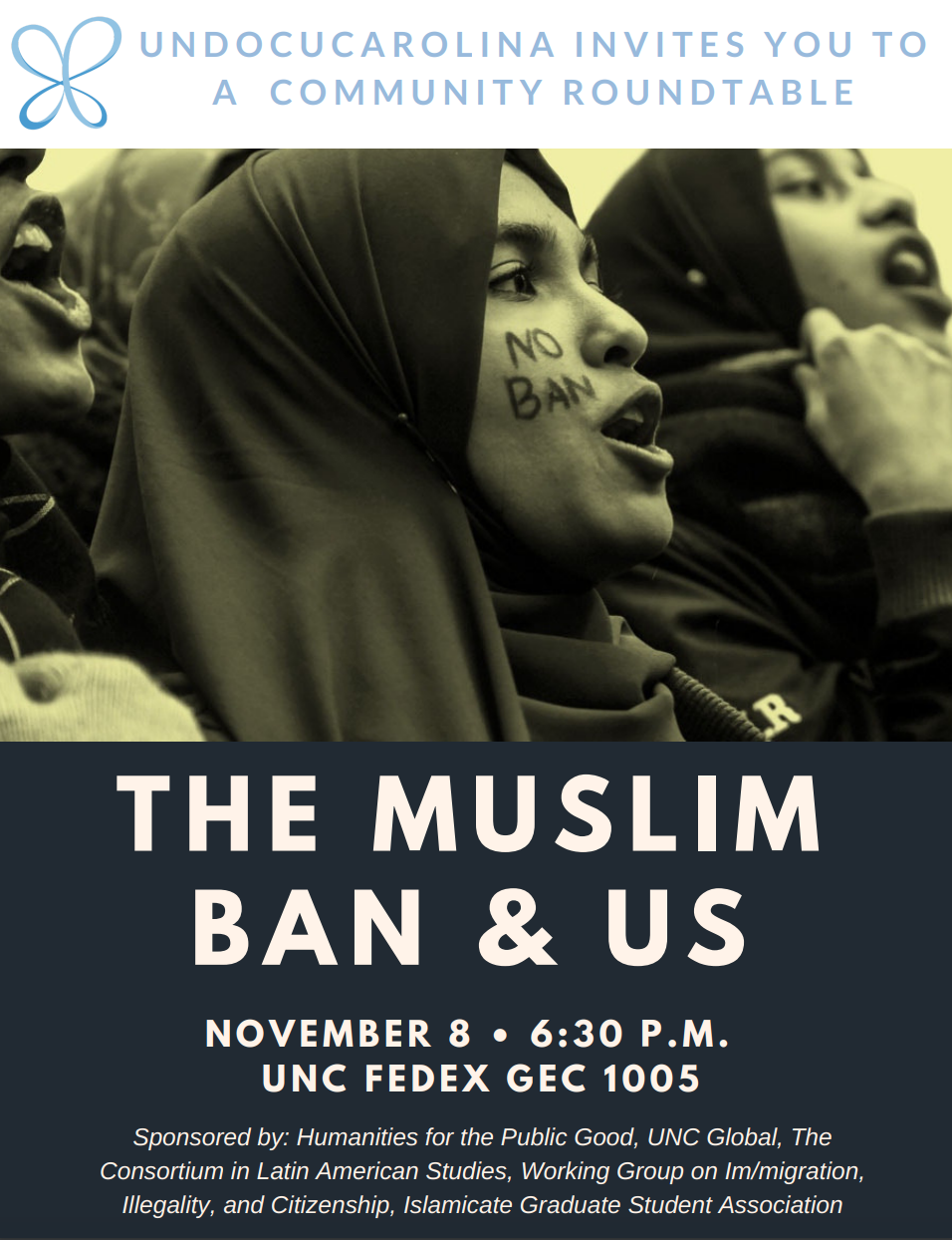 The Muslim Ban and Us flyer